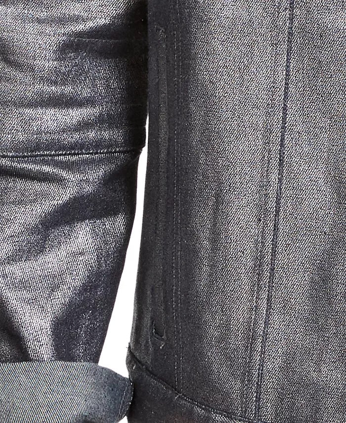 Jaqueta Trucker Moto Metálica Masculina Michael Kors Prata Tamanho P