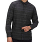 Camisa listrada Hurley Armstrong Stretch Classic-Fit Yarn-Dyed Masculina, Cinza Escuro, Tamanho XX-G