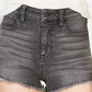 Shorts jeans de cintura alta para adolescentes da Celebrity Pink, tamanho 0, preto