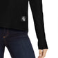 Calvin Klein Jeans Feminino Suéter Gola Redonda Preto Tamanho P