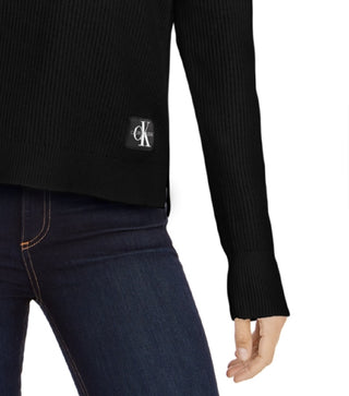 Calvin Klein Jeans Feminino Suéter Gola Redonda Preto Tamanho P