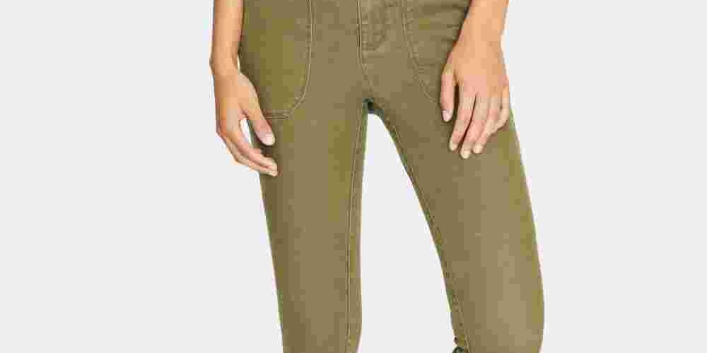 Calça jeans feminina Sanctuary com stretch e cigarrete, verde, tamanho 24