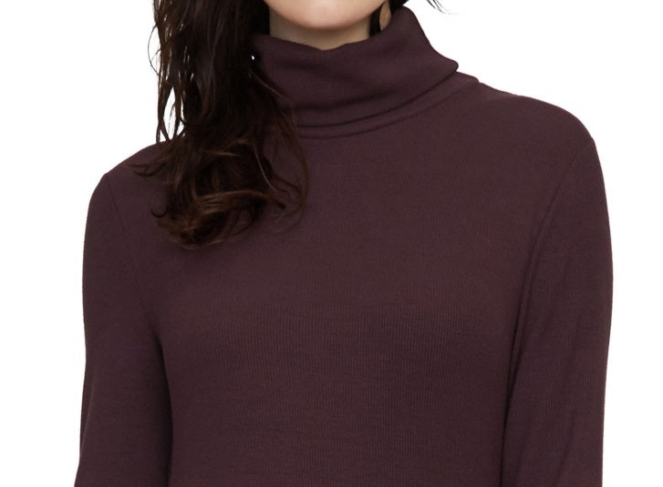 Blusa de gola alta lisa feminina Sanctuary, roxa, tamanho médio