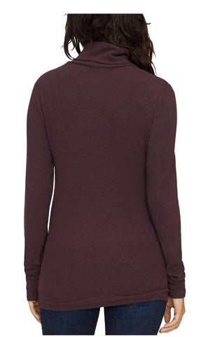 Blusa de gola alta lisa feminina Sanctuary, roxa, tamanho médio