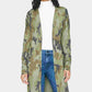 Cardigan longo de algodão misto Lenox feminino Sanctuary, verde, tamanho médio