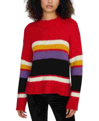 Sanctuary Suéter Feminino Manga Longa Gola Redonda MULTICOLOR Tamanho XS