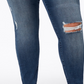 Calça jeans skinny rasgada plus size feminina rosa celebridade azul tamanho pequeno pequeno