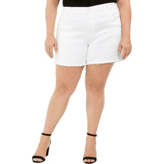 Celebrity Pink Women's Trendy Frayed Shorts White Size 16
