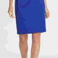 Vestido feminino DKNY com bainha franzida lateral e ponte azul, tamanho 10