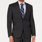 Jaqueta de lã DKNY Modern-Fit masculina, cinza, tamanho 42