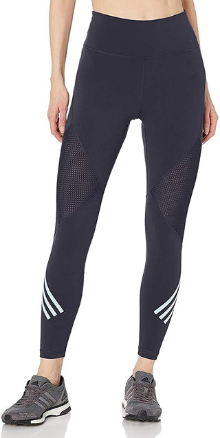 Calça legging Adidas Believe This cintura alta 3 listras azul escuro tamanho extra pequeno