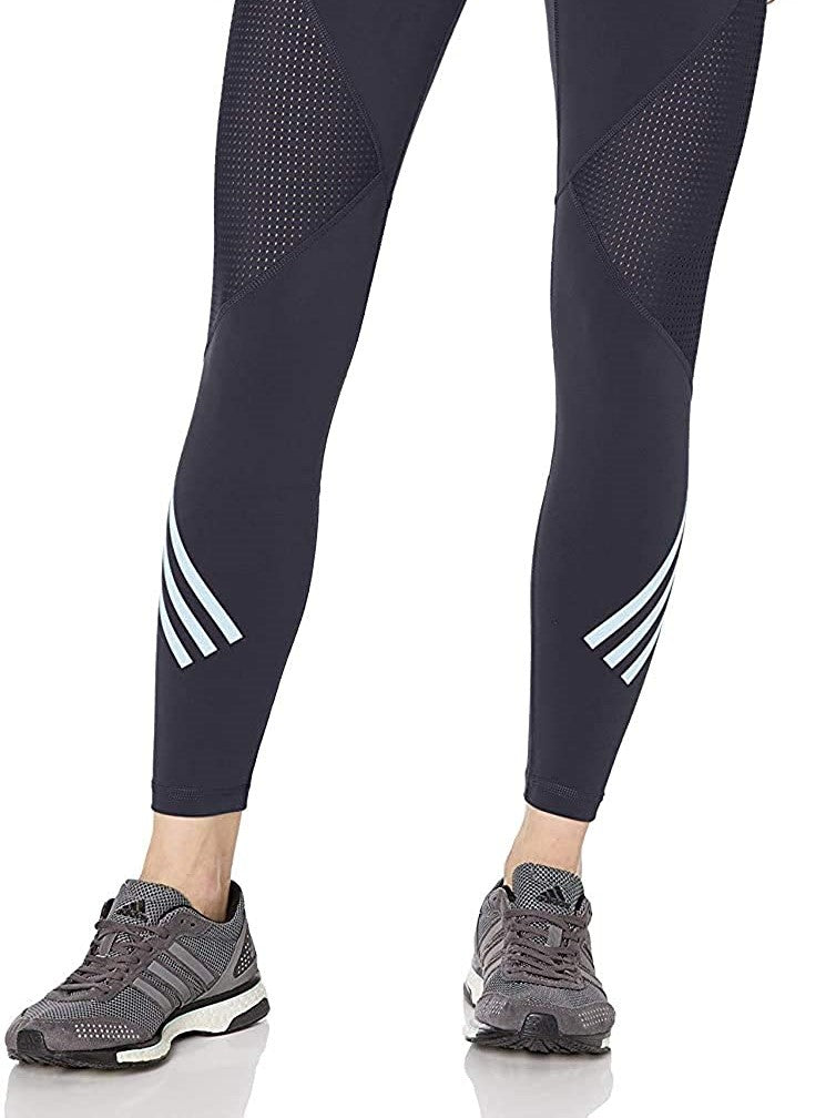 Calça legging Adidas Believe This cintura alta 3 listras azul escuro tamanho extra pequeno