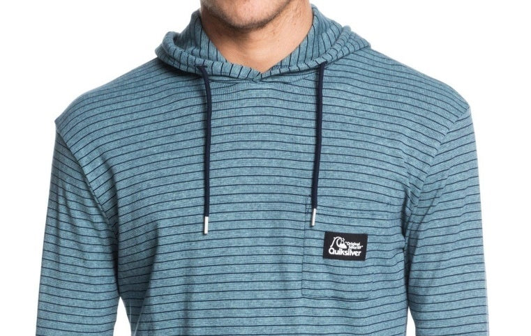 Moletom com capuz masculino Quiksilver Zermet azul marinho tamanho extragrande