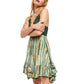 Free People Women's Intimately FP Adella Tie Dye Slip Verde Tamanho Grande