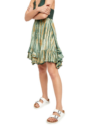 Free People Women's Intimately FP Adella Tie Dye Slip Verde Tamanho Grande