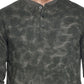 Calça Henley Masculina Vintage Estampa Abstrata à Prova de Intempéries Verde Tamanho Grande Médio