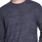 Suéter masculino listrado vintage à prova de intempéries com gola redonda azul tamanho médio