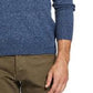 Suéter masculino vintage à prova de intempéries, com gola redonda listrada e toque suave, azul, tamanho XX-G
