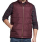 Colete masculino vintage à prova de intempéries com zíper frontal vermelho tamanho grande