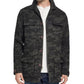 Jaqueta camuflada vintage masculina à prova de intempéries com forro de lã verde tamanho pequeno