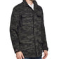 Jaqueta camuflada vintage masculina à prova de intempéries com forro de lã verde tamanho pequeno