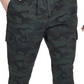 Calça cargo camuflada vintage masculina à prova de intempéries, verde, tamanho pequeno