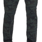Calça cargo camuflada vintage masculina à prova de intempéries, verde, tamanho pequeno
