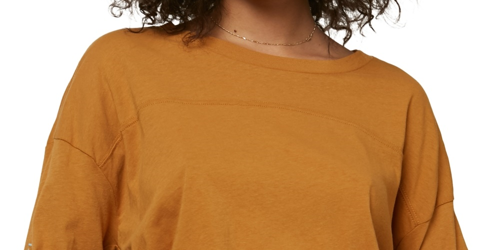 Camiseta de rugby O'Neill Junior's Sandy Cotton, tamanho médio, dourada