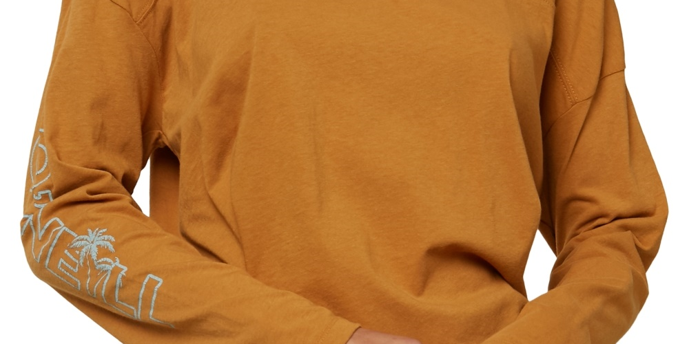 Camiseta de rugby O'Neill Junior's Sandy Cotton, tamanho médio, dourada