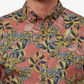 Camisa de manga curta masculina Jack O'Neill Hawaiian Dreams marrom tamanho XX-G