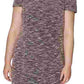 Vestido Betsey Johnson Feminino com Zíper, Manga Curta, Decote Redondo Abaixo do Joelho, Ajuste Flare, Cinza, Tamanho 22W