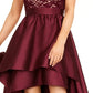 Vestido formal longo com alças finas e decote halter, cor esmeralda, tamanho 15, feminino, vermelho