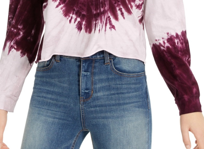 Camiseta Tie Dye Manga Longa Rebellious One Junior, Roxa, Tamanho XS
