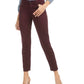 Calça jeans skinny feminina JEN7 by 7 For All Mankind, de cetim, bege escuro, tamanho 10