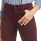 Calça jeans skinny feminina JEN7 by 7 For All Mankind, de cetim, bege escuro, tamanho 10