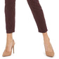 Calça jeans skinny feminina JEN7 by 7 For All Mankind, de cetim, bege escuro, tamanho 10