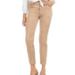 Calça jeans skinny feminina JEN7 by 7 For All Mankind, de cetim, bege escuro, tamanho 2