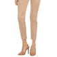 Calça jeans skinny feminina JEN7 by 7 For All Mankind, de cetim, bege escuro, tamanho 2