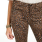 Calça jeans skinny feminina Jen 7 by 7 For All Mankind com estampa animal, bege, tamanho 2