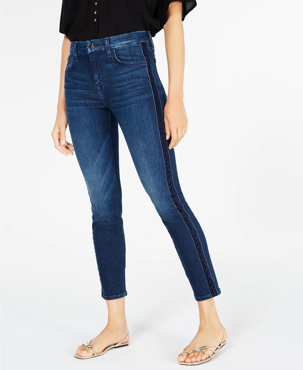 Calça jeans skinny feminina Jen 7 by 7 For All Mankind, azul, tamanho 12