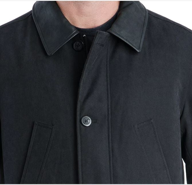London Fog Barn Peacoat Masculino Preto Tamanho P