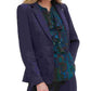 Blazer Tommy Hilfiger Feminino Camurça Sintética Lapela Entalhada Azul Tamanho 16