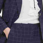 Tommy Hilfiger Blazer Feminino com Estampa de Janela e Botão Único Azul Tamanho 4
