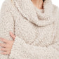 Suéter Hippie Rose Juniors Texturizado com Gola Redonda Bege Tamanho XS