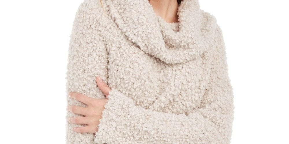 Suéter Hippie Rose Juniors Texturizado com Gola Redonda Bege Tamanho XS