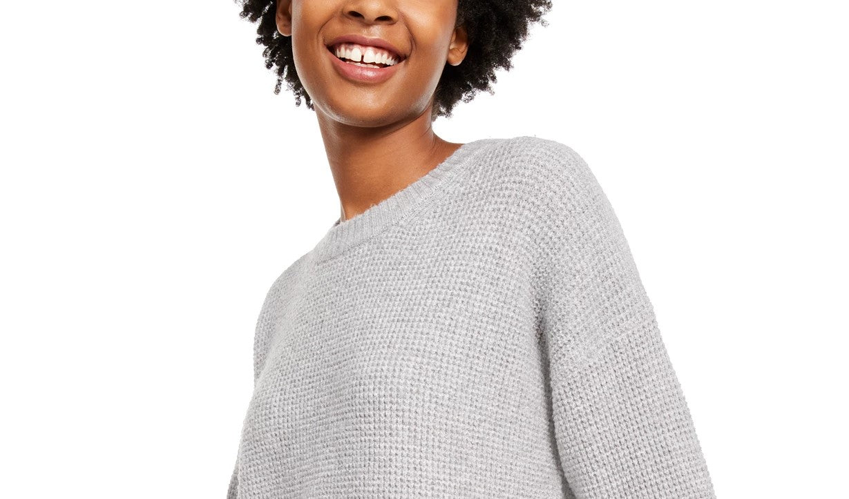 Suéter Hippie Rose Junior Manga Longa Cinza Tamanho Grande