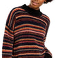 Suéter Hippie Rose Juniors Chenille com gola alta bege tamanho extra grande