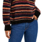 Suéter Hippie Rose Junior's Chenille com gola falsa, preto, tamanho extragrande