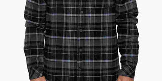 Camisa de flanela forrada Redmond O'Neill masculina, preta, tamanho médio