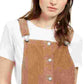Vestido de veludo cotelê feminino Dickies marrom cacau tamanho médio